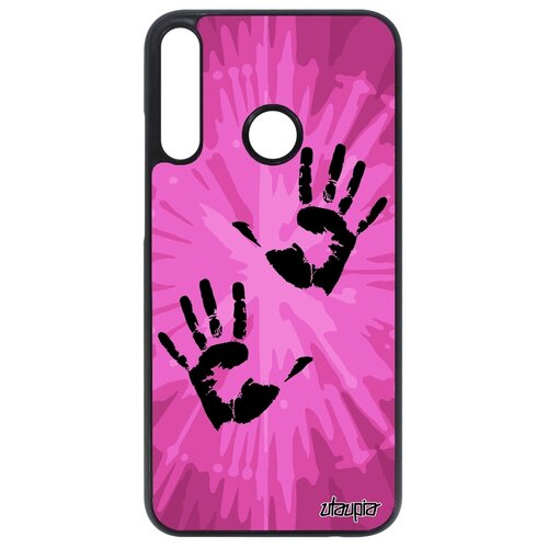 фото Чехол на телефон p40 lite e, "отпечаток ладони" palm след utaupia