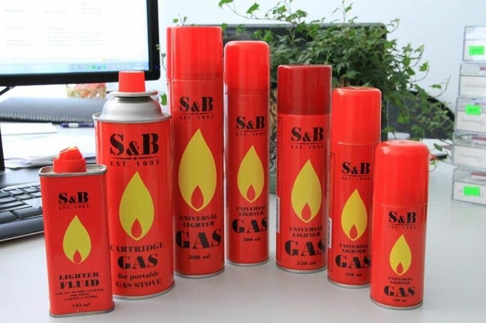 S&B Газ для зажигалок 300 мл. объем 405см3 007 - фотография № 8