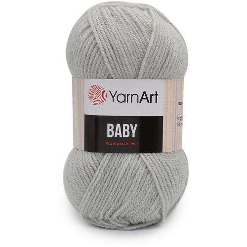 Пряжа 5 шт YarnArt Baby серый (855)