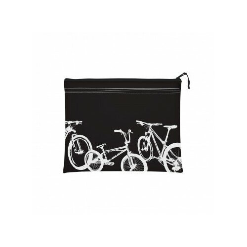 фото Папка на молнии, черная. "велосипеды", силикон, ф.а4. 34 х 26 см bruno visconti