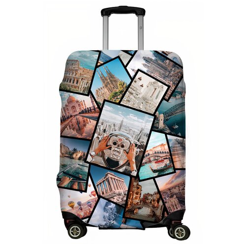 фото Чехол для чемодана "travel collage" размер m lejoy