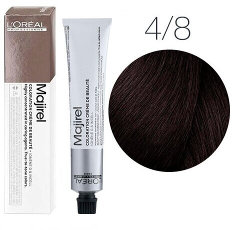 LOreal Professionnel Majirel стойкая крем-краска для волос, 4.8 шатен мокка, 50 мл