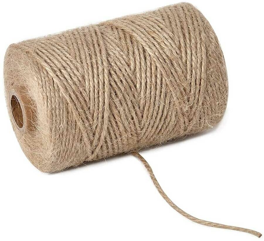 Шпагат джутовый верёвка бечевка жгут канат пряжа нить для рукоделия вязания
