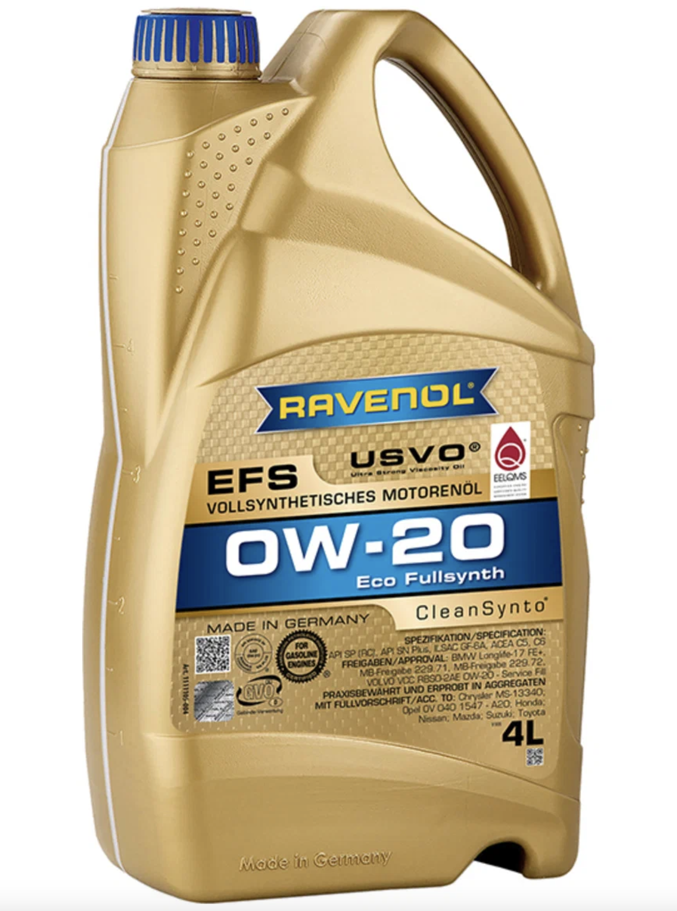 Масло Моторное Efs Ecofullsynth Sae 0W-20 (4Л) Ravenol арт. 4014835843158