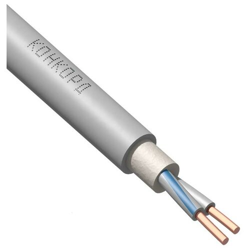Кабель NUM-O 2х1.5 (бухта) (м) Конкорд 31 кабель nym 2х1 5 кв мм конкорд гост серый 100 м
