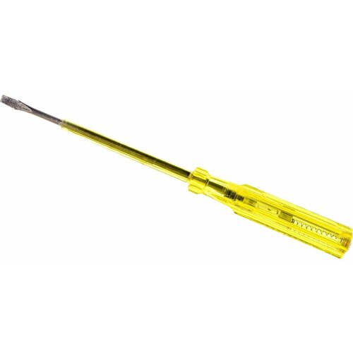 Отвертка индикаторная, желтая ручка 100 - 500 В, 190 мм | код.56502 | курс (10шт. в упак.)