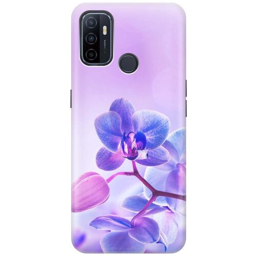 фото Cиликоновый чехол на oppo a53 (2020) / a32 / оппо а53 2020 / а32 с принтом "лиловые орхидеи" gosso