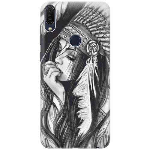 фото Re:pa накладка transparent для asus zenfone max (m1) zb555kl с принтом "эскиз девушки"