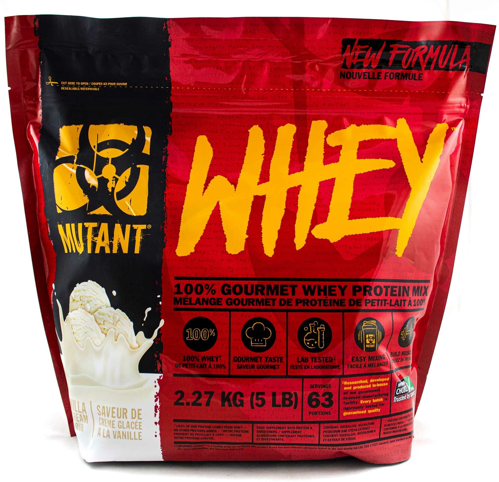 Протеин MUTANT Whey, порошок, 2.27кг, ванильное мороженое [mut8] - фото №8