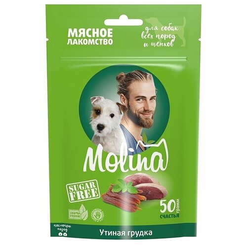 Molina Лакомство для собак всех пород и щенков, утиная грудка 50г, 9 упаковок