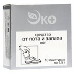 ЭКО Средство от пота и запаха ног Экотекс, 10 пакетиков по 1,5 г - изображение