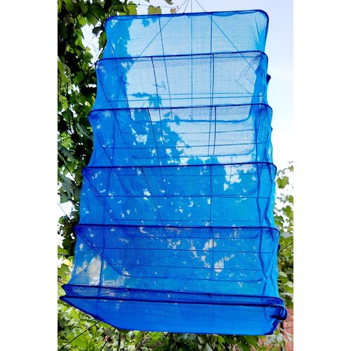 Сушилка для овощей фруктов рыбы 5в1 большая 50X50X95 см 5 ярусов подвесная складная 112000₽