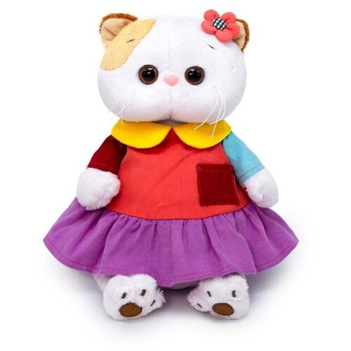 Мягкая игрушка «Кошечка Ли-Ли», в ярком платье, 24 см мягкая игрушка кошечка ли ли в платье с совой 24 см