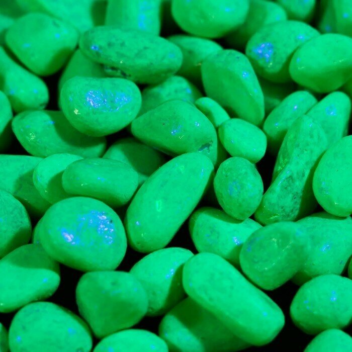 Грунт декоративный DECOR DE флуоресцентный, зеленый, фр. 5-10 мм, 350 г (5120731) - фотография № 12