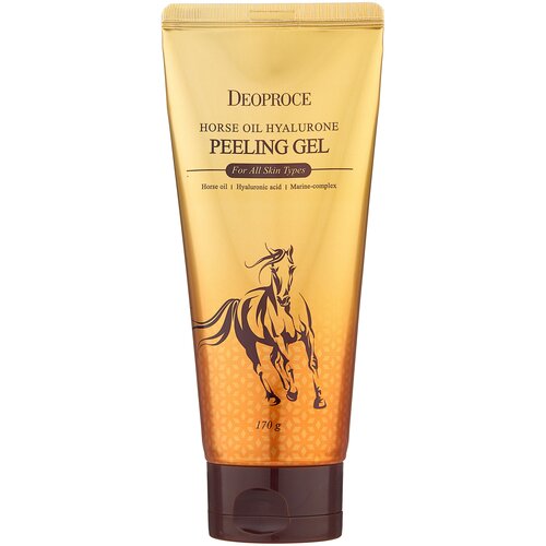 гель скатка для пилинга лица pro hyaluron peeling gel 120 мл Deoproce пилинг-гель для лица Horse Oil Hyalurone, 170 мл, 170 г