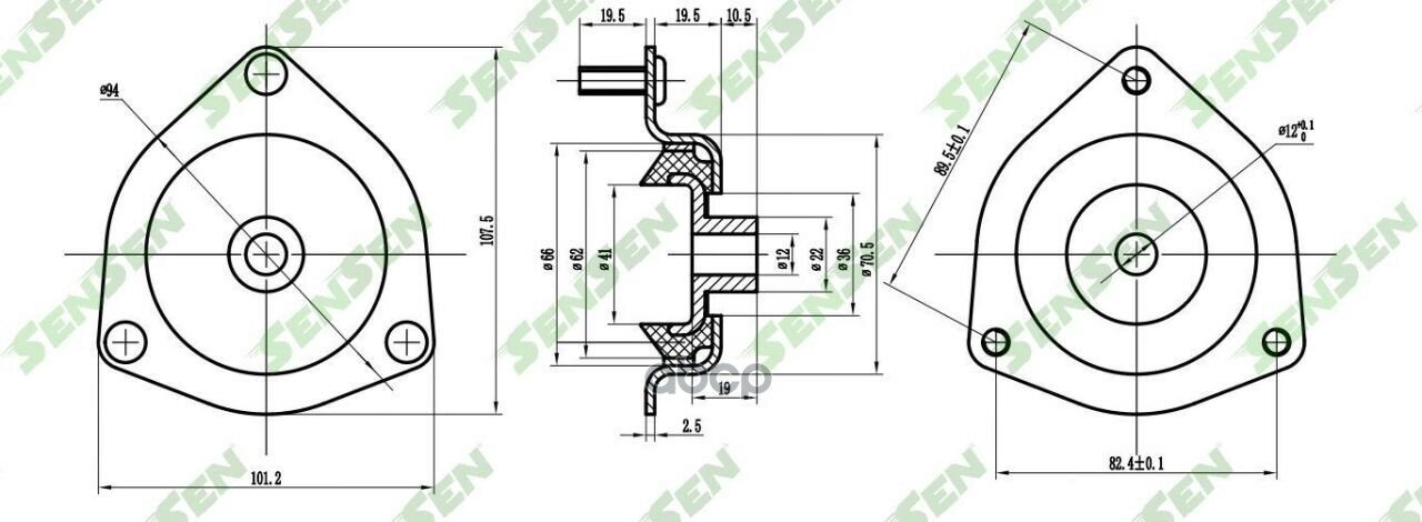 Опора Амортизационной Стойки Sensen арт. M61095