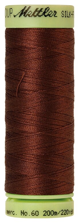 Нить для машинного квилтинга SILK-FINISH COTTON 60, 200 м 100% хлопок 0263 Redwood ( 9240-0263 )