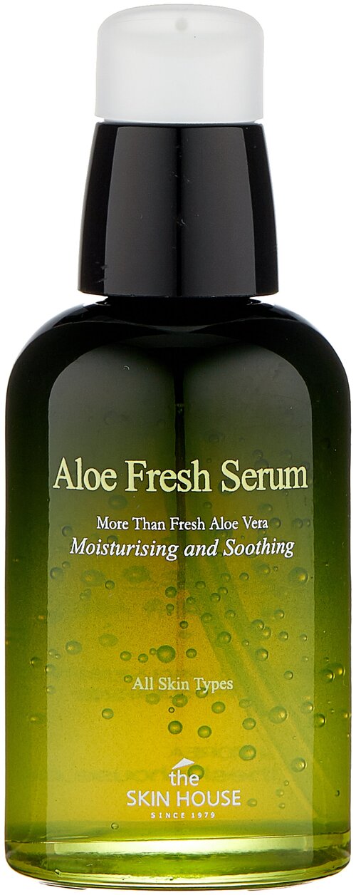 The Skin House Aloe Fresh Serum Увлажняющая и успокаивающая сыворотка для лица с экстрактом алоэ, 50 мл