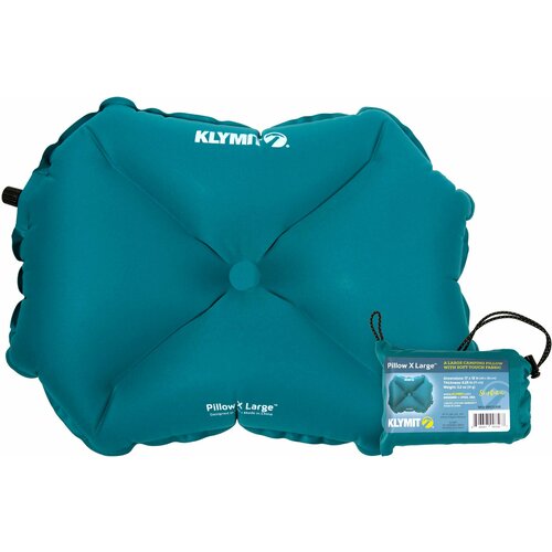 Надувная подушка KLYMIT Pillow X large Green, зеленая (12PLTL01D)
