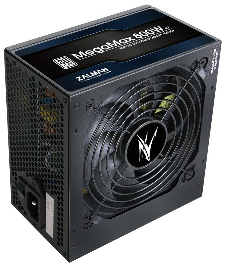 Блок питания Zalman ZM800-TXII, 800W, ATX12V v2.31, APFC, 12cm Fan, 80+ 230V EU, Retail (ZM800-TXII) - фото №1