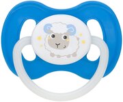 Пустышка Canpol Babies симметричная силиконовая, 6-18 Bunny & company, цвет: голубой