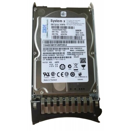Жесткий диск IBM 42D0753 500Gb SATAII 25 HDD 2748500₽