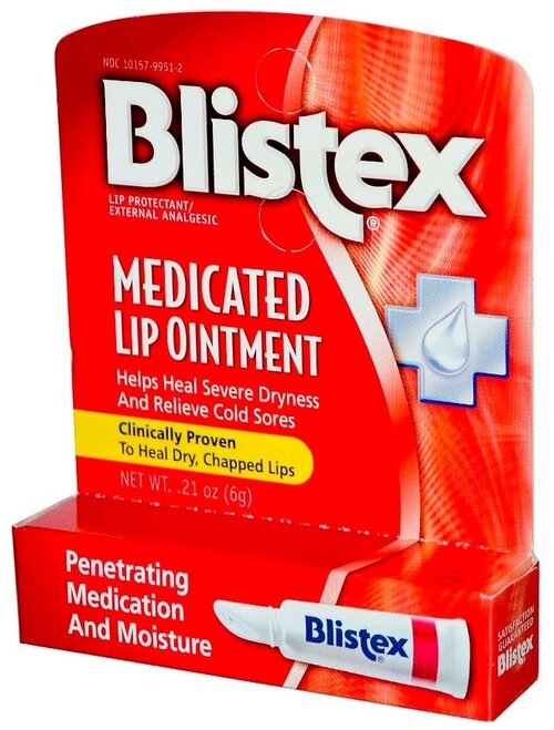 Blistex Лечебная мазь для губ Medicated, бесцветный