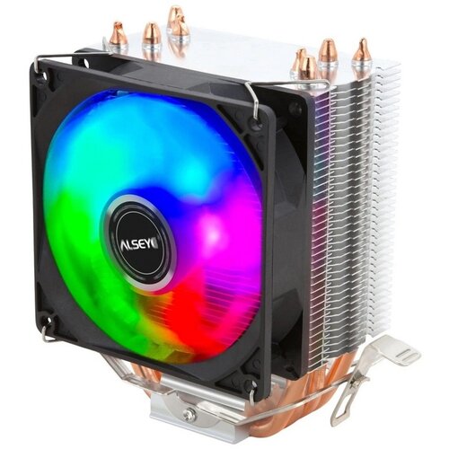 Кулер для процессора ALSEYE AM90-4, черный/ARGB комплект крепления noctua nm i115x 1200 для разъемов процессора 115x 1200