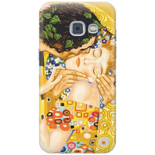 фото Cиликоновый чехол на samsung galaxy a3 (2017) / самсунг а3 2017 с принтом "поцелуй" gosso