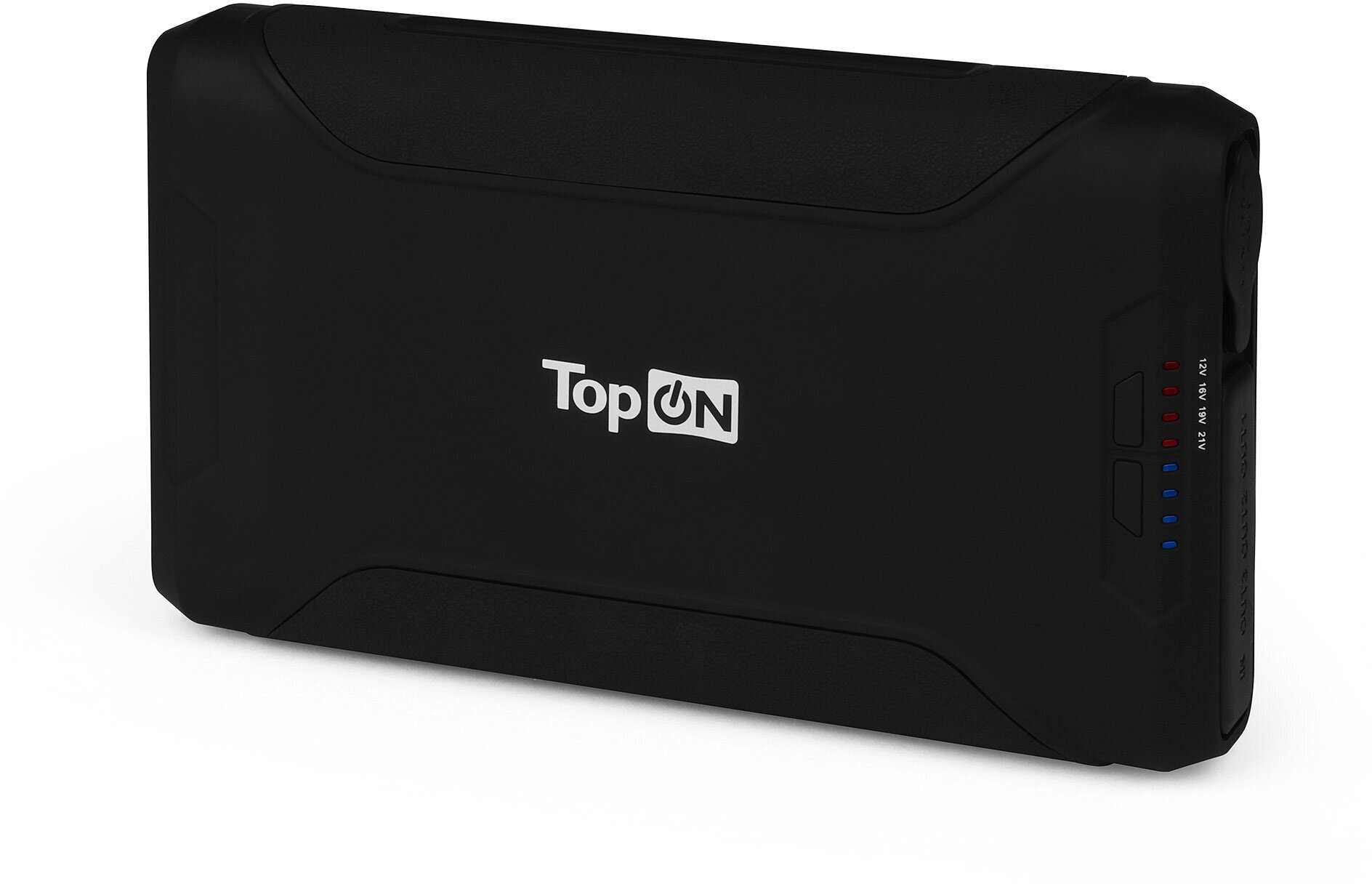 Внешний аккумулятор TopON TOP-X72 72000mAh 2 USB-порта, автомобильная розетка 180W, набор для зарядки ноутбуков, аварийный свет, фонарь. Черный