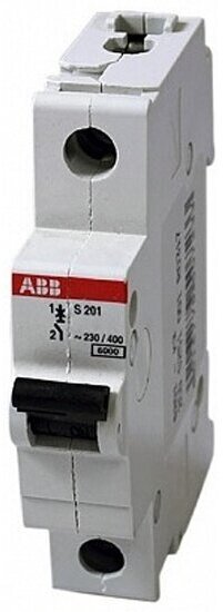 Автоматический выключатель Abb 1p C 2А 6кА S201, 2CDS251001R0024