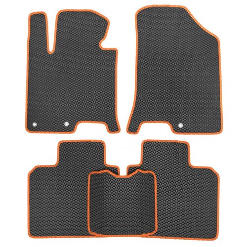 фото Коврики ева для mitsubishi pajero pinin 1999 - 2007 5 дверей (левый руль) vicecar (коричневая окантовка)