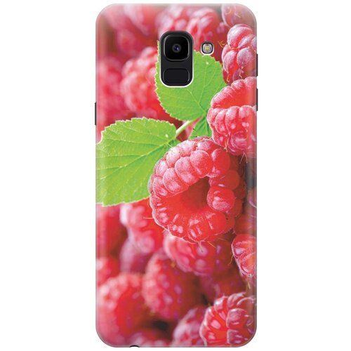 фото Gosso ультратонкий силиконовый чехол-накладка для samsung galaxy j6 (2018) с принтом "малинка"