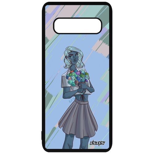 фото Чехол для мобильного samsung galaxy s10 plus, "девушка и цветы" букет розы utaupia