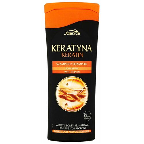 Joanna шампунь Keratin Coarse Dull & Damaged Hair, 200 мл