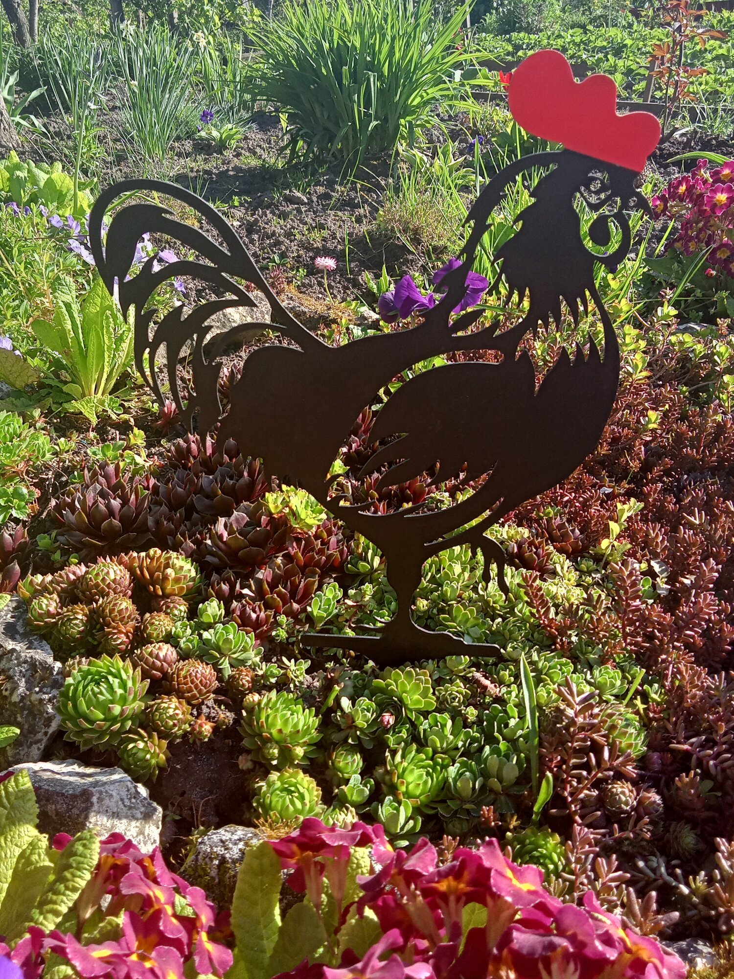 Фигура садовая "Петушок", цвет чёрный, INFILD - фотография № 5