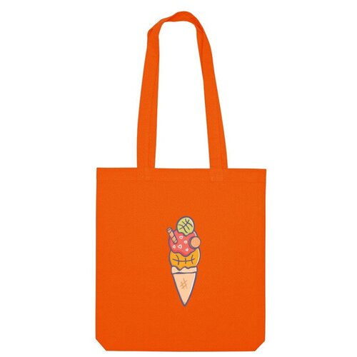 фото Сумка шоппер us basic, оранжевый