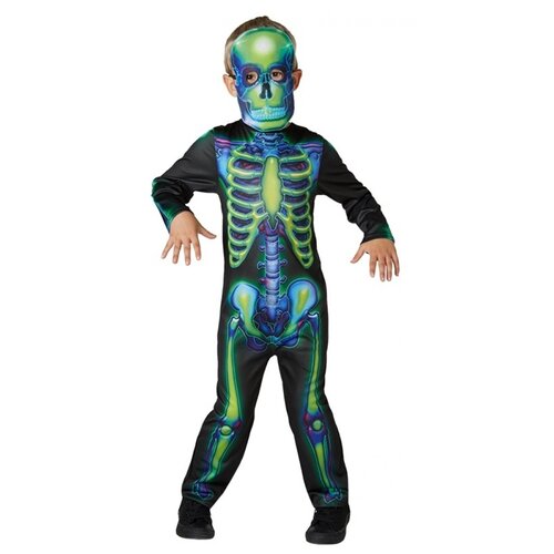 фото Костюм скелета светящегося в темноте, 116 см. rubie's