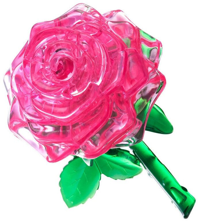 Головоломка 3D Crystal Puzzle Роза розовая цвет: розовый - фото №5