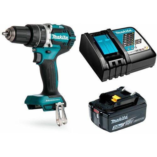 Ударная дрель-шуруповерт аккумуляторная 54Нм 18В LXT Li-Ion 1x3Ач Makita DHP484RF 2704000₽