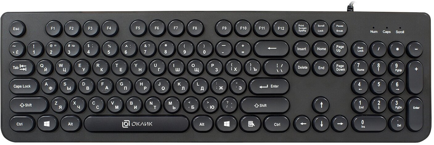 Клавиатура OKLICK 400MR Black USB черный