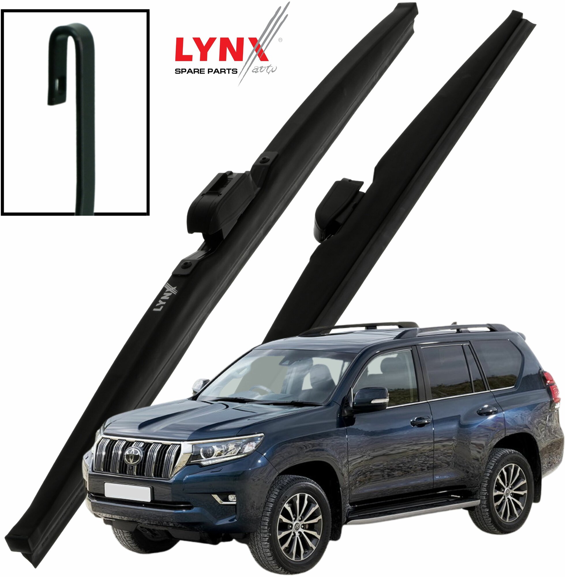 Дворники Toyota Land Cruiser Prado (4) J150 Тойота Ленд Крузер Прадо2-й рест 2017 2018 2019 2020 2021 2022 зимние 650мм-500мм 2шт