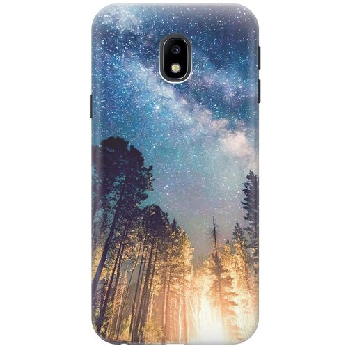 фото Cиликоновый чехол на samsung galaxy j3 (2017) / самсунг джей 3 2017 с принтом "млечный путь" gosso