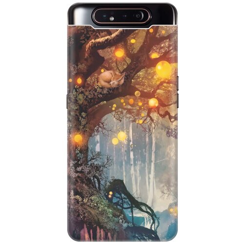 фото Ультратонкий силиконовый чехол-накладка для samsung galaxy a80 с принтом gosso