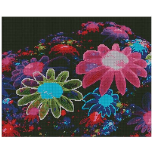 Алмазная вышивка «Радужные цветы», 40x50 см, Империя бисера