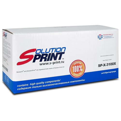 Картридж SOLUTION PRINT Sprint SP-X-3100X, 4000 стр, черный картридж solution print sp x 6125bk 2000 стр черный