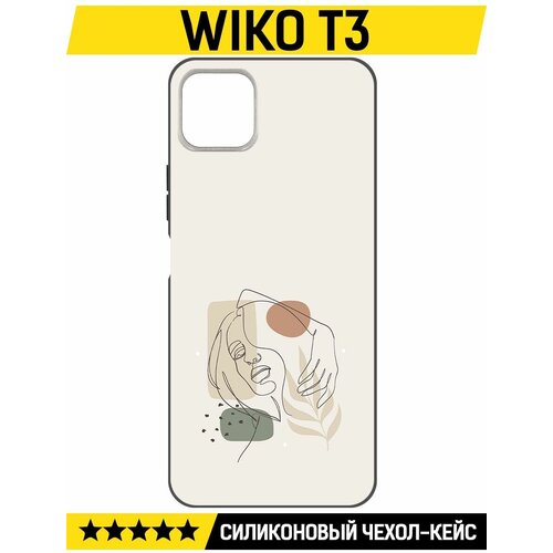 Чехол-накладка Krutoff Soft Case Грациозность для Wiko T3 черный чехол накладка krutoff soft case еловые лапки для wiko t3 черный