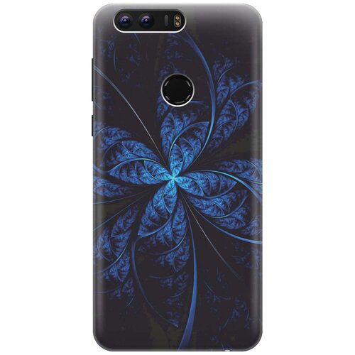 фото Cиликоновый чехол темно-синяя абстракция на honor 8 / хонор 8 re:pa