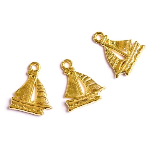 Кулон Подвеска металлическая 10 шт. для рукоделия / браслета / сережек, цвет золото, 20х16.5х2 мм