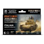 Набор акриловых красок Vallejo Model Color Set - WWII Italian Armour & Infantry 70209 (6 красок по 17 мл) - изображение